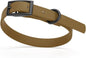 Dogline Biothane Waterproof Dog Collar Strong Coated Nylon Webbing with Black Hardware Odor- Proof for Easy Care Easy to Clean High Performance Fits Small Medium or Large Dogs, Coyote Brown