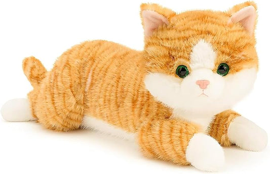19 inch 3 lbs Cat Weighted Stuffed Animals, Realistic Weighted Cat Stuffed Animal, Sensory Comfort Plush Throw Pillow, Soft Kawaii Kitty Plush Toy Gift for Adults Kids Youth