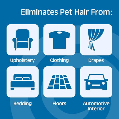 Gonzo Pet Hair Remover - 2 Pack - Lift and Remove Dog, Cat and Other Pet Hair from Furniture, Carpet, Bedding and Clothing