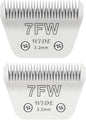 2PCS 7FW Wide Blades for Dog Grooming Blades Compatible with Andis,Oster A5,Wahl km10 Dog Clippers,Size-#7FW, 1/8-Inch Cut Length (3.2mm)(2pcs #7FW)