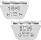 2PCS 10W Wide Blades for Dog Grooming Blades Compatible with Andis,Oster A5,Wahl km10 Dog Clippers, Detachable Dog Clipper Blade for Dog Cat Horse Animal,Size-#10W, 1/16-Inch Cut Length (1.5mm)