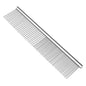 Flexzion Pet Grooming Comb Stainless Steel Cats Dogs Puppy Medium Animals Hair Fur Trimmer Deshedding Brush Accessory Tool with Smooth Teeth Needle Durable Lightweight
