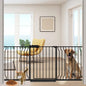 Extra Wide Baby Gate 67-71.5 Inch Wide Walk Through Pressure Mounted Auto Close Large Long Tension Gate for Dog and Cats Black