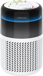 AIRROMI Air Purifier for Bedroom Home,HEPA Filter,Covers Upto 549 Ft²,Quiet 360°intake Air Cleaner with Fragrance ponge for Better Sleep,Night Light,Filters Smoke,Pet Dander,Allergies,Dust,A2005 White