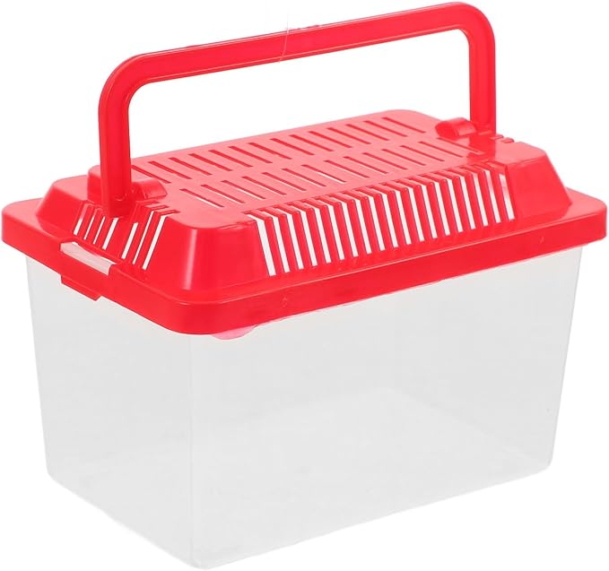 FRCOLOR 2pcs plastic turtle fish tank acrylic reptile cage tortoise habitat Pet Fish Tank Reptile Feeding Tank aquatic turtle tanks and aquariums eamon living habitat mini breeding box