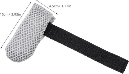 4Pcs Cat Nail Caps, Cats Booties Mittens Paw Covers Caps Shoes for Bathing Shaving Checking Nail Cutting, Pet Grooming Socks AntiScratch Adjustable Pet Claw Protector Foot Sleeves, Grey M