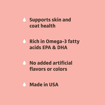 Amazon Brand - Wonder Bound Wild Alaskan Salmon Oil - Skin and Coat Support, Omega 3 Supplement for Dog and Cat , 16 fl oz