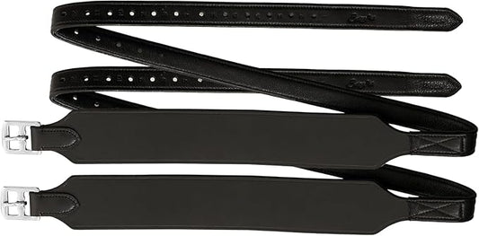 Exion Wide Stability Stirrup Leathers for English Saddles | Premium Cowhide Leather | Enhanced Leg Stability & Comfort | Sizes: 48" to 62"