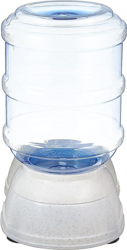 Amazon Basics Gravity Pet Water Dispenser for Cat, Dog, 1 gallon Capacity, Small, Gray