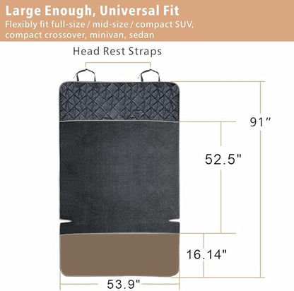 F-color SUV Cargo Liner for Dogs, Water Resistant Pet Cargo Cover Dog Seat Cover Mat for SUVs Sedans Vans with Bumper Flap Protector, Non-Slip, Large Size Universal Fit, Brown