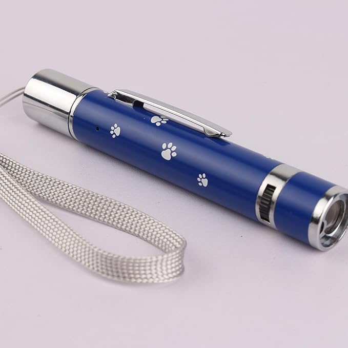 EAWONGEE Cat Toys, Interactive Toy for Cats with 7 Light Projection Modes, Interactive Kitty and Pet Dog Toy for Training Chaser, 2 Pieces Blue