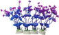 4 Pcs Green Artificial Plastic Plants Fish Tank Plants Fish Aquarium Decoration (Purple)