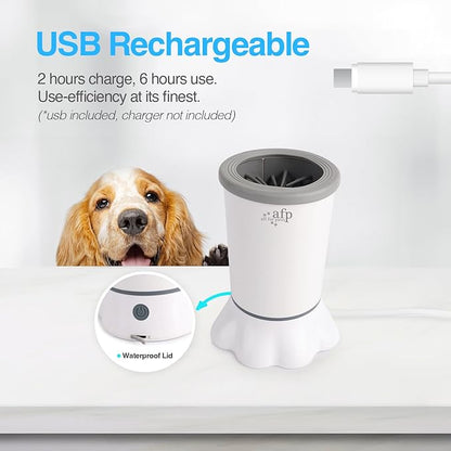 ALL FOR PAWS Low Noise Automatic Dog Paw Cleaner Electric Dog Paw Washer Cup for Dog Muddy Claws, USB Rechargeable Pet Foot Washer for Small and Medium-Sized Dogs