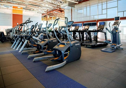 American Floor Mats - 1 Inch Thick Colorful Gym Tiles - Superior Shock Absorbing - 35% Green/Grey/White - 2' x 2' Single Tile (Covers 4 Sq Ft)