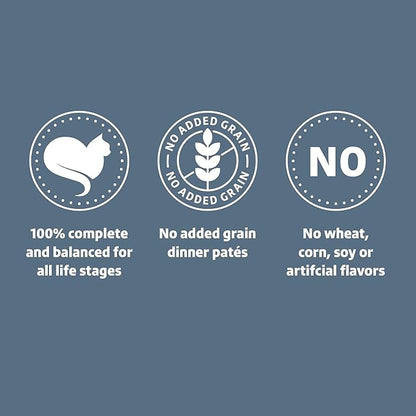 Amazon Brand - Wonder Bound Wet Cat Food, Pate, No Added Grain, (Whitefish & Tuna), 3 ounce (Pack of 24)