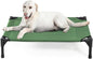 Elevated Dog Bed for Large Dogs - Heavy Duty, Recyclable Mesh, Fits Up to 150 LBs - Indoor & Outdoor, Green
