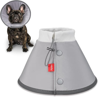 Agape Soft Dog Cone for Small Dogs & Cats, Comfy Dogs Recovery Collar After Surgery, Adjustable E Collar Alternative to Stop Licking, Protective Elizabethan Collars for Pup, Comfortable Dog Cones