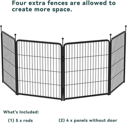 FXW Rollick Unleashed Dog Playpen for Indoor, Yard, RV Camping, 32 inch 4 Panels for Small and Medium Dogs, Black│Patented