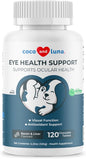 Eye Support for Dogs - 120 Chewable Tablets - Supplements for Vision, Eye Vitamins for Dogs, with Cod Liver Oil Antioxidant, Omega 3 EPA and DHA Fatty Acids.