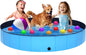 Foldable Dog Pool - 63" x 12" Anti-Slip Portable Dog Swimming Pool, Hard Plastic Collapsible Kiddie Pool for Outdoor and Indoor for Pets Dogs Cats and Kids