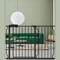 ALLAIBB Extra Wide Pressure Mounted Baby Gate Walk Through Child Kids Safety Toddler Tension White Long Large Pet Dog Gates with Extension for doorways Kitchen (43.31-48.03"/110-122cm, Black)