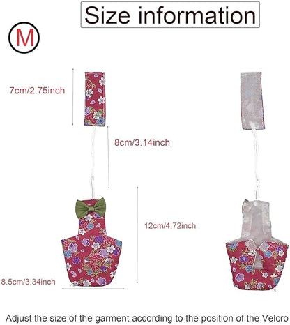 2 PCS Parrot Nappy Clothes Comfort Fit Pink&Balck Parrot Nappy Clothes for Parrots Cockatiels