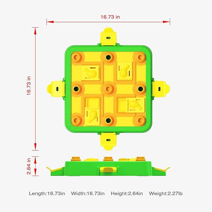 Dog Puzzle Toy Mental Stimulation - Level 3 in 1 Dogs Food Feeder Puzzle, Dog Treat Puzzle Feeder (Advanced-Green Board)