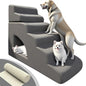 6 Step Pet Stairs Ramp for High Beds Sofas 18-36 Inch, Non-Slip Dog Stairs for Small Old Medium Large XL Dogs Cats, Sturdy 75 Pounds 33D Foam Balanced 6-Tier Ladder with Machine Washable Cover