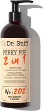 Dr. Sniff 2-in-1 Pet Shampoo & Conditioner, Ultimate Grooming Treatment for Dog & Cat Hair, Freshens Scent, Made in The USA, Perky Pup Scent, 16 Oz