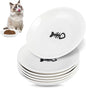 6 Pack Cat Food Bowl, Ceramic Cat Bowls, Anti Whisker Fatigue Cats Bowl Set,5.5 Inches Shallow Wide Kitten Plates for Food and Water (Fishbone Style)