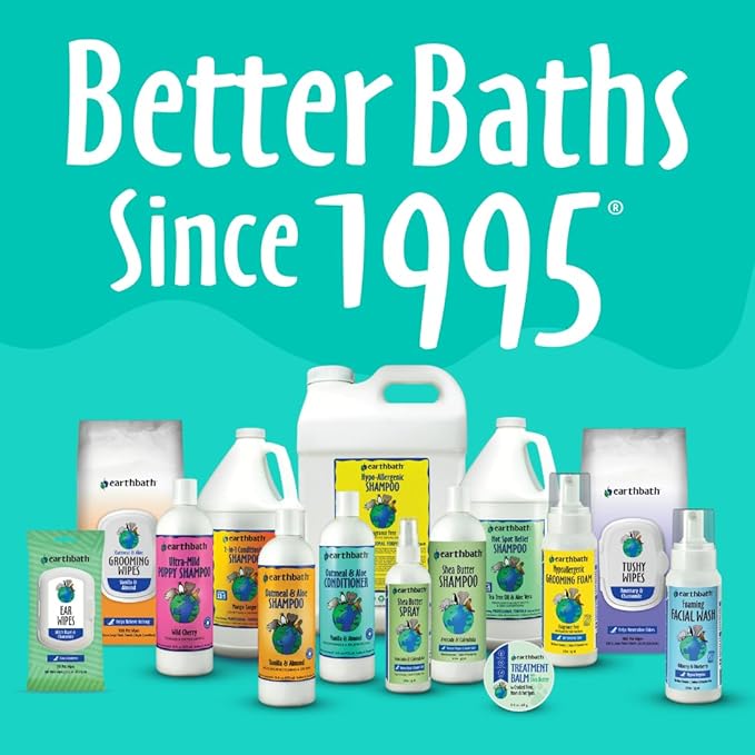 earthbath Oatmeal and Aloe Dog Shampoo- Oatmeal Shampoo for Smelly Dogs, Dog Wash in Bulk, Helps Itchiness and Dry Skin, Shampoo for Pet Grooming, Dilutes 33:1- Vanilla and Almond, 2.5 Gallon (1 Pack)