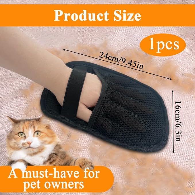 Electrostatic Pet Hair Removal Glove, Reusable Static Removal Gloves for Pets Hair, Versatile Pet Grooming Gloves for Couch, Furniture, Carpet, Car Seat