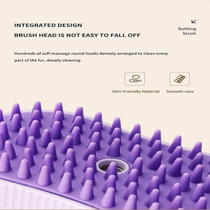 4 in 1 Cat Steam Brush Rechargeable pet spray comb Steam Brush for Cats and Dogs, Massage, Cleaning, Shedding & Combing Multifunctional Hair Removal Anti Static Grooming Tool for home (Purple)