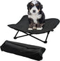 Elevated Dog Bed, Portable Raised Pet Cot for Outdoor and Indoor Folding Dog Cot Bed with Comfortable Padded Filling Carrying Bag Included Pet Raised Travel Lounger for Camping Traveling (28x28x8inch)