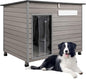 43.3" L Dog House Outdoor for Large Breeds Dogs Anti Chewing Iron Frames Dog Kennel Wooden Pet Houses for Indoor Outdoor with Weatherproof Roof,6 Elevated Feet, Reinforced Bottom Support
