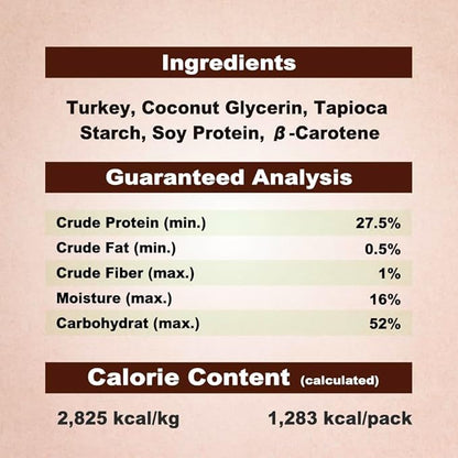 Afreschi Turkey β-Carotene Stick Dog Treats – 16 oz, USA-Sourced Trukey, All-Natural, Hypoallergenic, Low-Fat, Healthy & Easily Digestible, Puppy & Training Snack