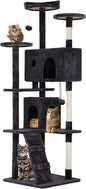 FDW Cat Tree 70in Cat Tower Multi-Level Durable Cat Scratching Post & Cozy Fun Cat Jumping Platform Space Saving Cat Condo Pet Play House for Indoor Cats,Dark Gray