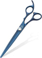 7 inch Matte Blue Straight Dog Grooming Scissors Professional 440C Stainless Steel Dog Shears Smooth Cutting Comfortable Grip and Easy to Use for Groomers and Home Use