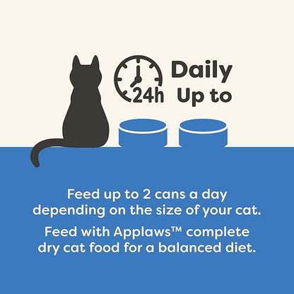 Applaws Natural Wet Cat Food in Gravy, Limited Ingredient Canned Wet Cat Food, No Additives, Made with Natural Ingredients, Fish Selection in Gravy Cans (24 x 2.47oz Cans)