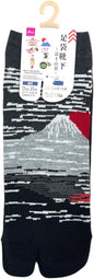 Japan Style Tabi Socks for Split Toe, Comfortable Tabi Toe Socks for Unisex Mt. Fuji, Lucky Cat, Sushi, Sumo, Ukiyoe, Hokusai