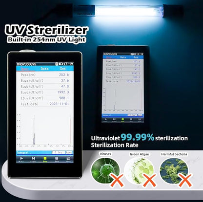 Aquarium Filter for 75-200 Gallon Tank, U-V Fish Tank Green Clean Machine Submersible Powerful Pump Canister Filter 300GPH for Pond Turtle Tank Saltwater Freshwater Crystal Clear Green Killing