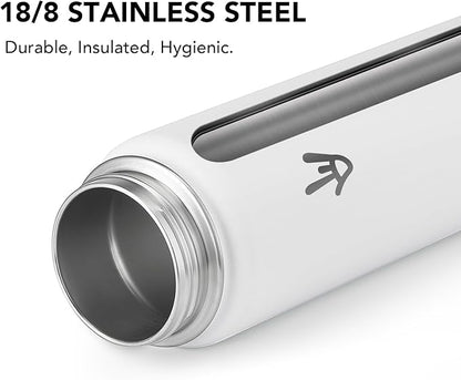 Enerbone 32 oz Insulated Water Bottle, Stainless Steel Bottle with Carrying Strap, Double-Wall Vacuum Insulation Design, Leakproof Sports Bottle with Straw, Keep Drinks Cold or Hot for Hours