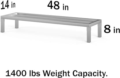 14 in X 48 in. Aquarium Stand | Industrial Style Aluminum Fish Tank Base with Open Frame Design