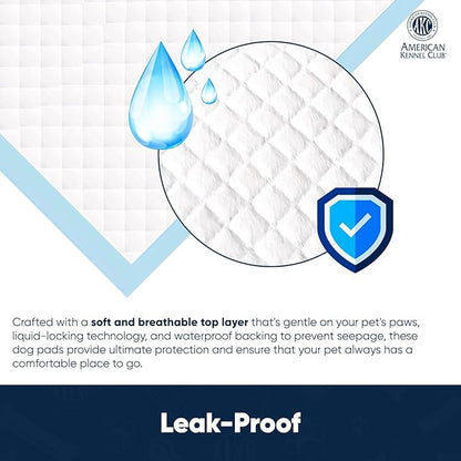 American Kennel Club Scented Puppy Training Pads with Ultra Absorbent Quick Dry Gel – 28 x 30 Pee Pads for Dogs - Fresh Scented - 50 Count, XL