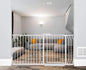 ALLAIBB Baby Gate Pressure Mounted Extra Wide Walk Through Child Kids Safety Toddler Tension White Long Large Pet Dog Gates with Extension for doorways Kitchen and Living Room (62.20-66.93"/158-170cm)