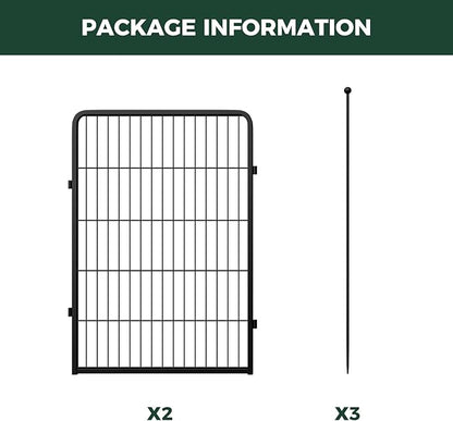 FXW Rollick Unleashed Dog Playpen for Indoor, Yard, RV Camping, 40 inch 2 Panels for Medium and Large Dogs, Black│Patented