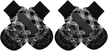 EXPAWLORER Anti Slip Dog Socks to Prevent Licking Paws, Dog Shoes for Hot Pavement, Dog Booties for Small Medium Large Senior Dogs, Traction Control Boots & Paw Protectors for Hardwood Floors