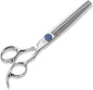 7'' Dog Grooming Scissors CNC 440C Blades Sharp and Durable Polished Chunker Dog Shears with Blue Diamond Adustable Screws Easy to Use for Groomer and Home User