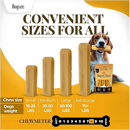 Dogsee Original Himalayan Yak Cheese Dog Chews XL - 6 Chews | Dog Treats Rawhide Free | Fight Plaque & Tartar | All Natural Long Lasting | Odourless and Great for Cleaning Teeth