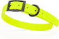 Dogline Biothane Waterproof Dog Collar Strong Coated Nylon Webbing with Black Hardware Odor- Proof for Easy Care Easy to Clean High Performance Fits Small Medium or Large Dogs, Safety Yellow